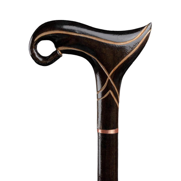 Fashionable Wooden Walking Cane - Hand Carved Stick