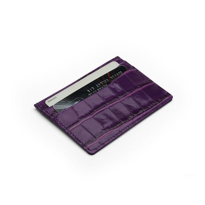 Luxury dark magenta card holder wallet