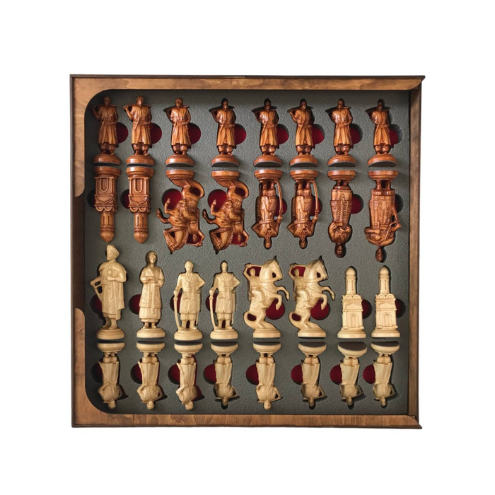 Set of Wooden Chess Pieces, Collectible Chess Pieces