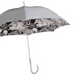 Grey Silver Roses Animalier Umbrella for Women