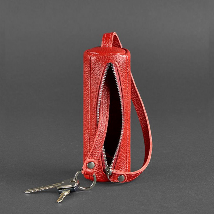 Handcrafted Leather Tube Key Case – Stylish Practical Key Organizer