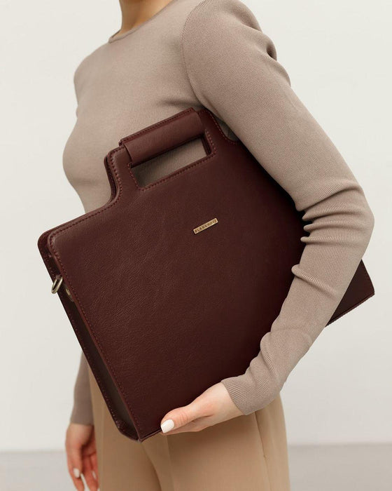 Stylish Women's Leather Bag For Laptop and Documents