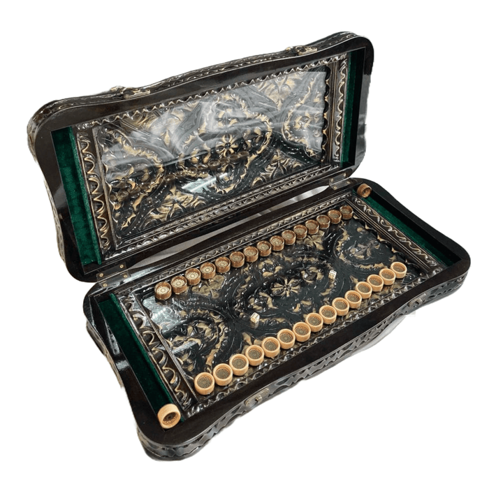 Unique pattern backgammon set