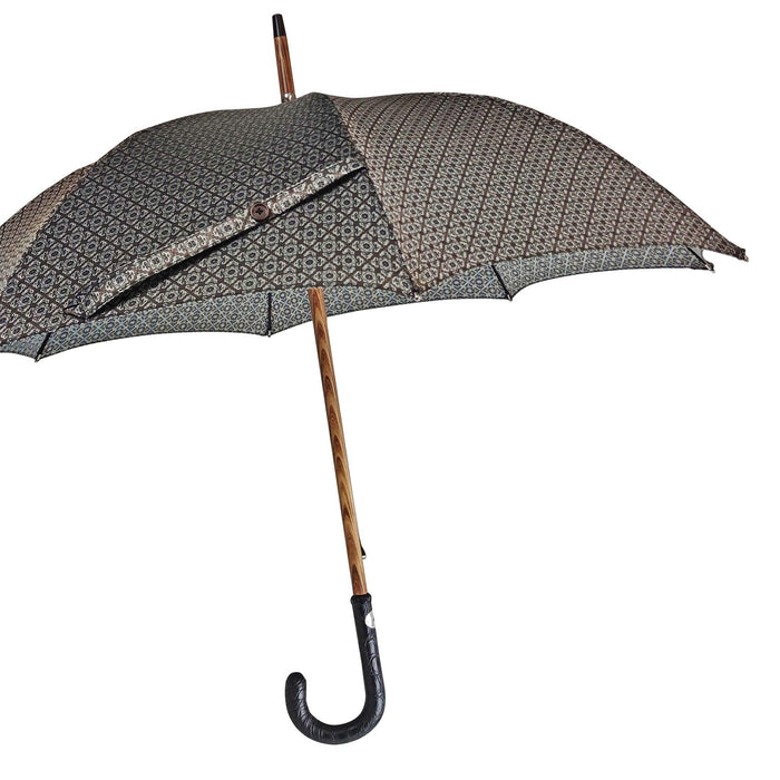 Stylish Umbrella with Caiman Crocodile Leather Handle