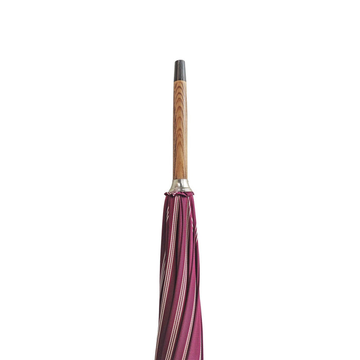 Unique Umbrella with Deer Horn Handle on Flared Beech Wood Rod