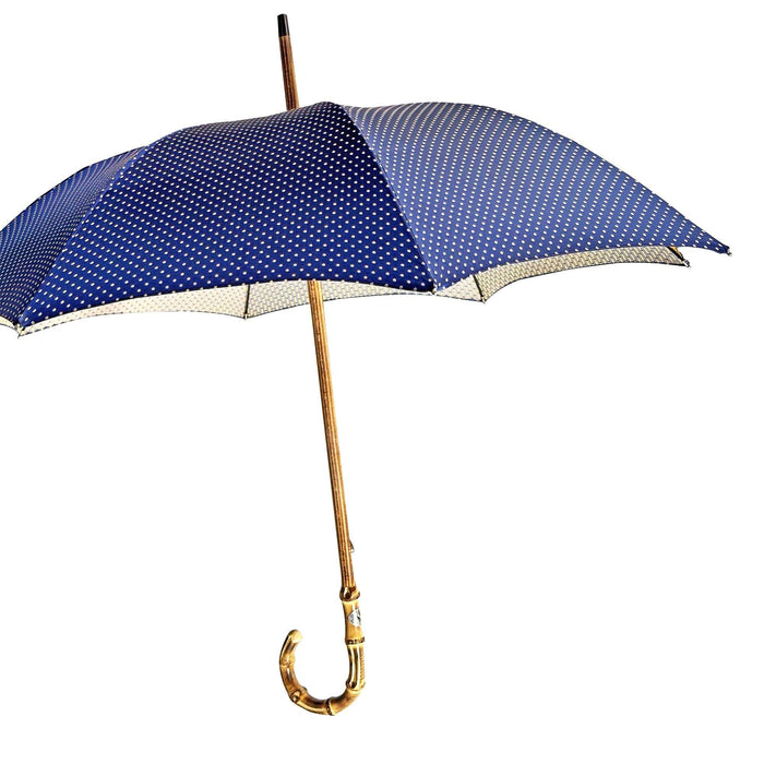 il Marchesato Handmade Whanghee Bamboo-Gentlemen's Umbrella with dots - Artynov | Unique Handmade Accessories