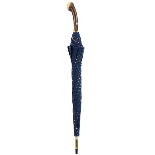 elegant chestnut handle-shaft umbrella with knob end 