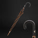 ostrich leather handle umbrella brown stripes