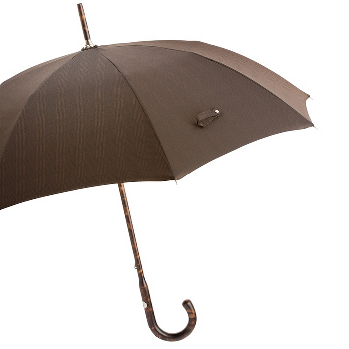 Luxury Classic Design Brown Canopy Umbrella for Men