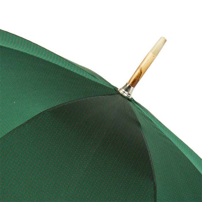 Designer Green Umbrella with Genuine Deer Antler Handle