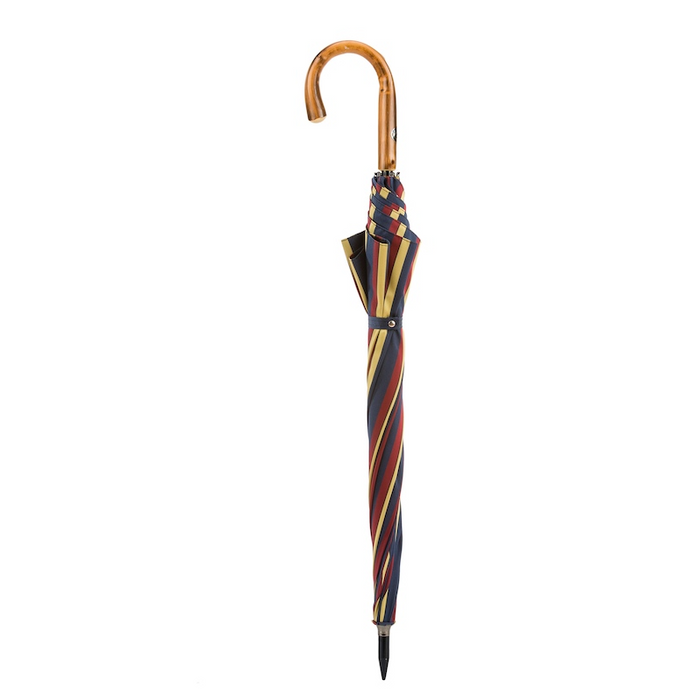 dandy large striped umbrella chestnut handle