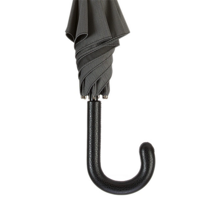 where to buy mini chevron umbrella black leather handle