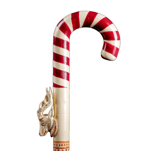 Christmas candy cane walking stick
