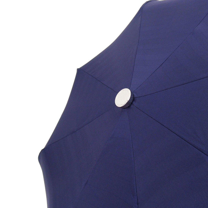 Sophisticated Handmade Men's Compact Umbrella in Classic Blue