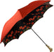 Elegant umbrella with whimsical frog motif and crystals