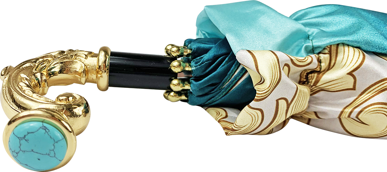 Wonderful Turquoise Women's Umbrella with Chic Handle