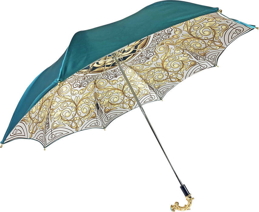 Stylish folding umbrella with chic handle design