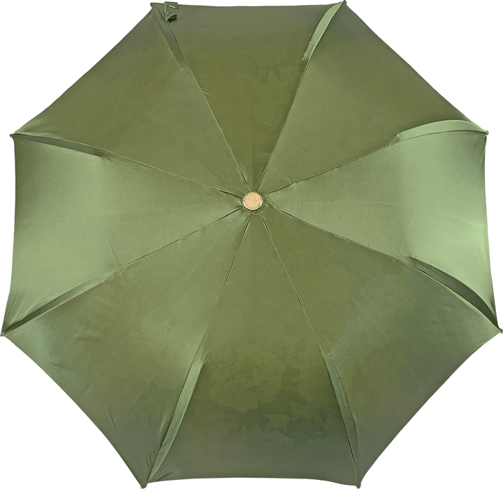 Handmade Umbrella with Flowered Design in Olive Color