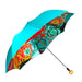 Stylish umbrellas in turquoise color