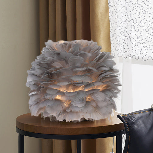 Rounded Feather Table Lamp: Soft and Elegant Lighting
