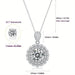 Luxury Moissanite Sunflower Pendant Necklace – Round Cut for Women