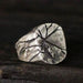 Volcanic Cracked Rugged Men's Ring Steel