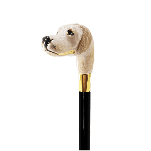 Unique Enameled Hunting Dog Handle Walking Cane