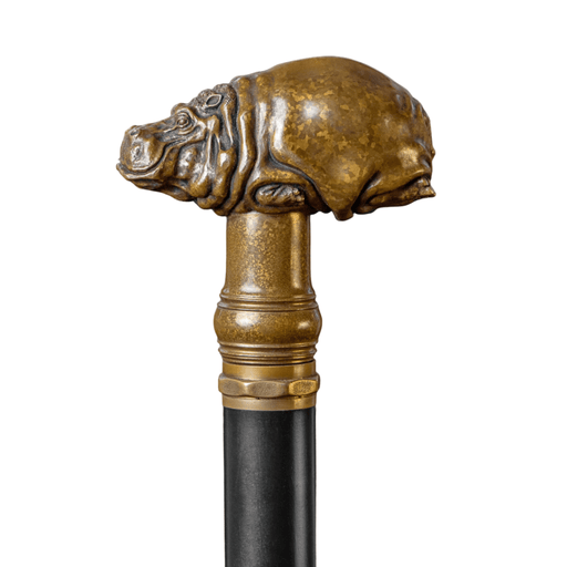 Hippopotamus Walking Cane Artistic Design - Antique Sword Stick