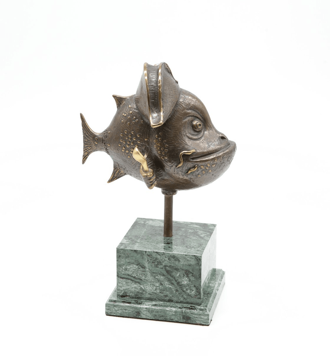 Original Sculpture, Bronze The Chef Fish Tale