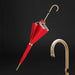 luxury red leopard print umbrella with gold handle