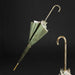 Jeweled Brass Handle Double Cloth Olive Green Umbrella - Artynov | Unique Handmade Accessories