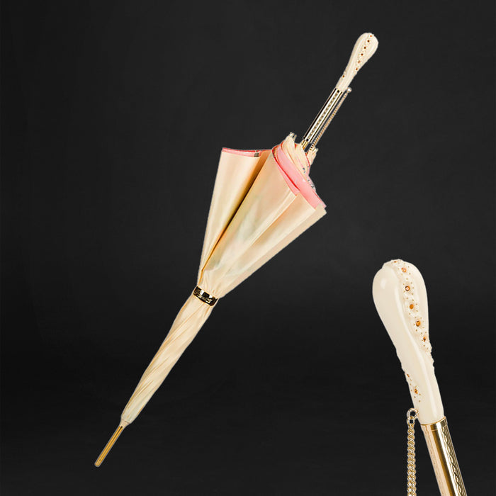 Flowered Vintage Umbrella Handle with Crystals from Swarovski®