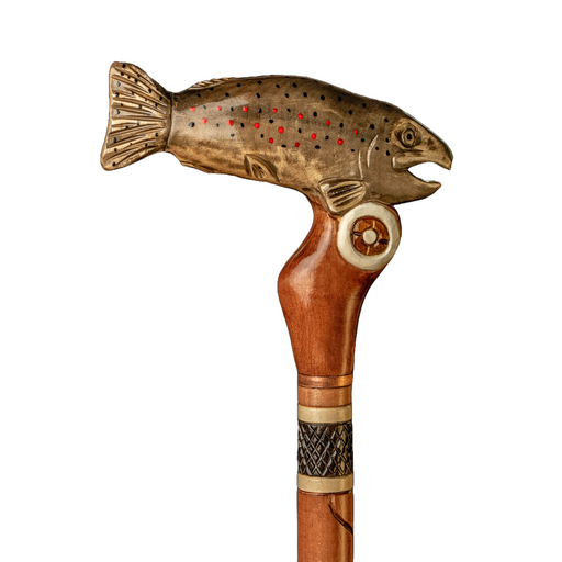 Fish Wood Walking Cane Crafted with Care and Style, Handmade