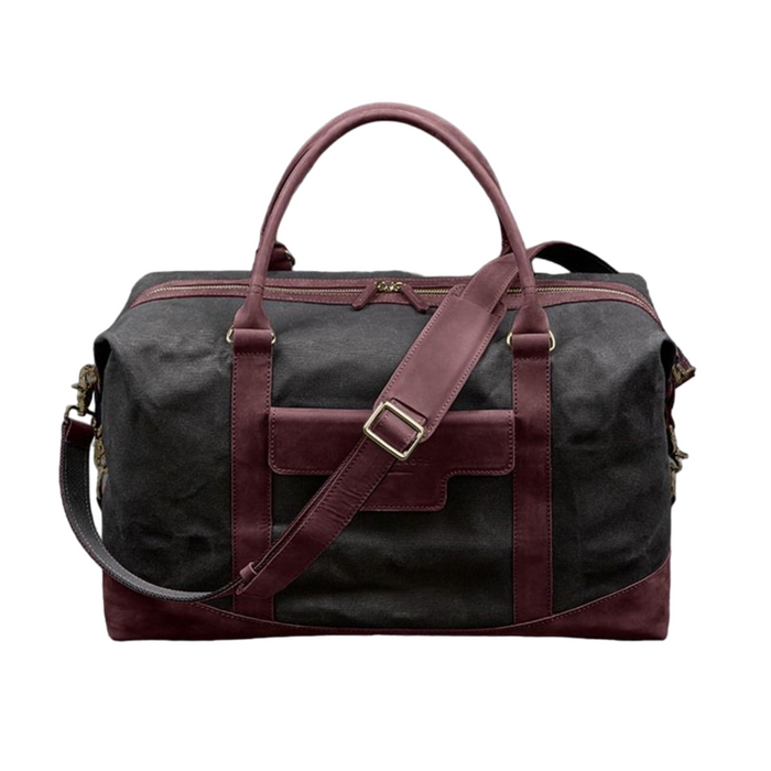 Custom leather travel bag