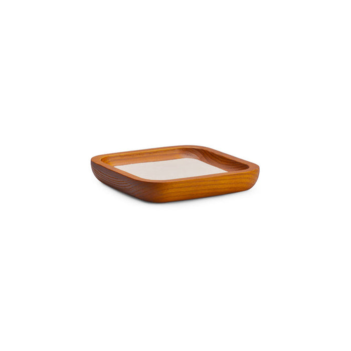 Cream white rectangle wood jewelry tray