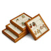 Versatile square wood storage tray for jewelry