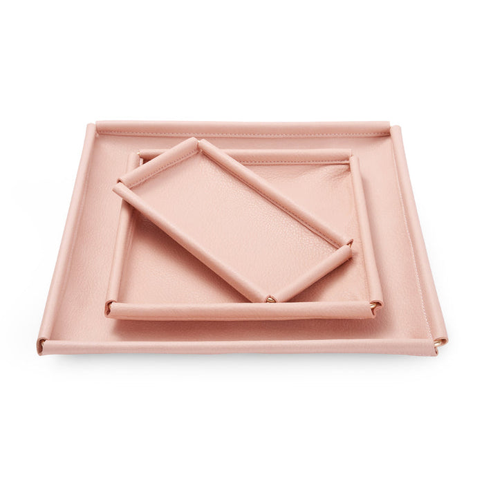 Pink leatherette ring pendant bangle display tray
