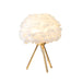 Elegant Feather Table Lamp with a Sleek Tripod Base for a Modern Touch