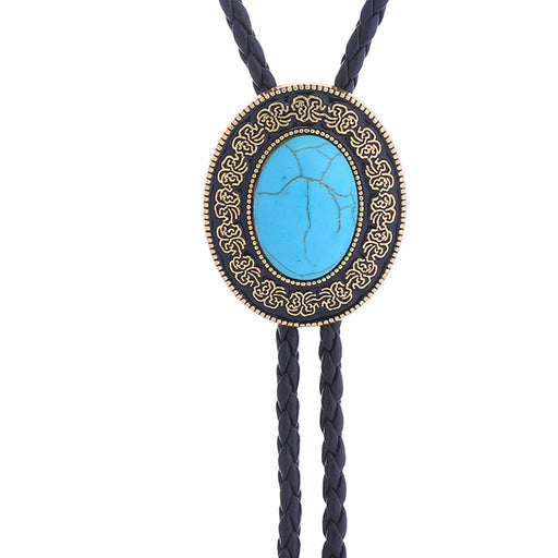 Blue Turquoise Bolo Vintage Tie Bootlace Tie Women Bolo