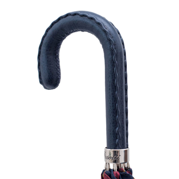 where to buy classic striped umbrella with navy leather handle