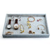 Stackable velvet jewelry tray organizer