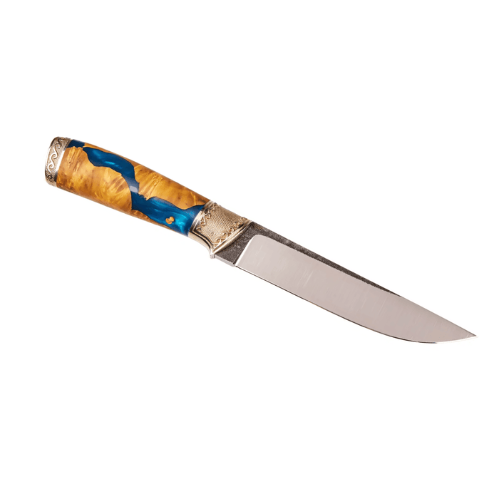 High-Performance Knife with Wooden and Acrylic Handle