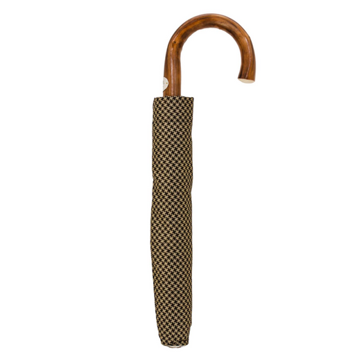 classic men's folding umbrella - chestnut handle 