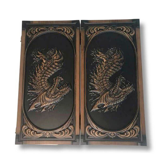 remium backgammon set with dragon theme