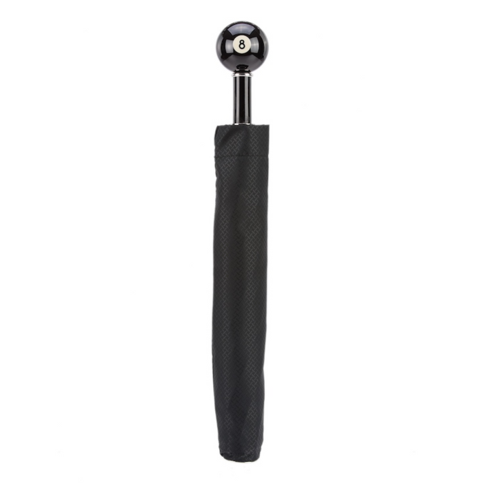 Unique Design Billiard Pool 8-Ball Black Folding Umbrella