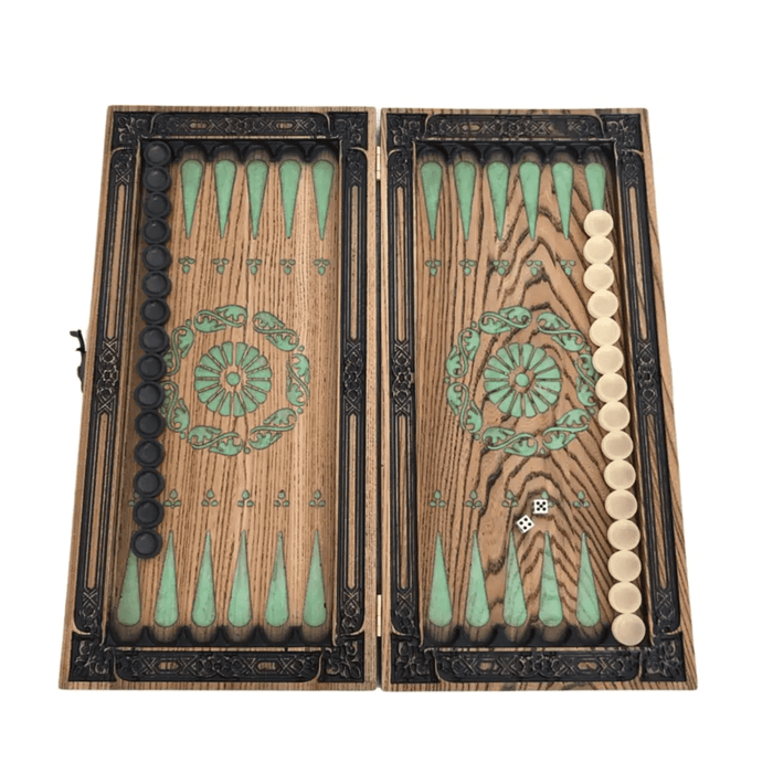 Where to buy backgammon with epoxy resin forest decoration