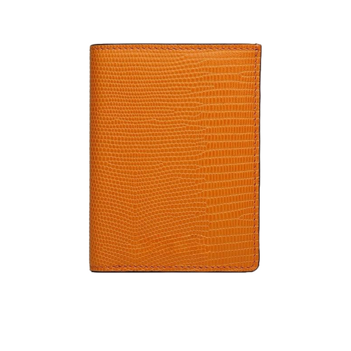 Orange Men Designer Wallets with RFID Blocking