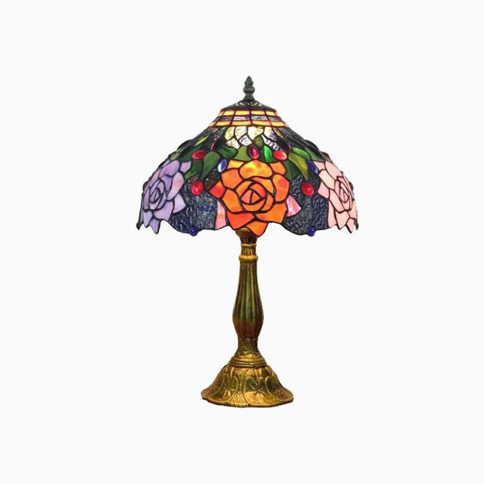 Modern Dome Shade Glass Table Lamp in Multicolor