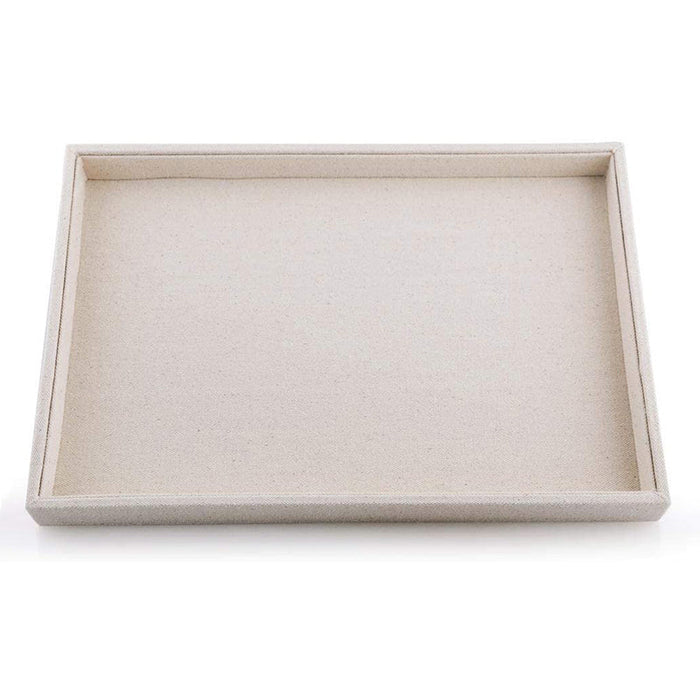 Linen stackable jewelry display tray