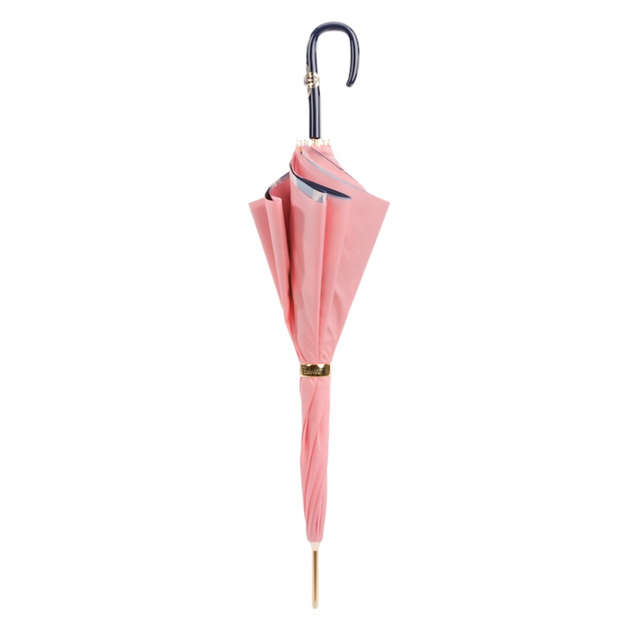 Stylish Pink Double Cloth Umbrella with Flowers for Women